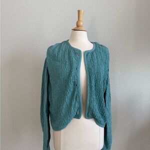Double D Ranch Textured Teal Women's Sweater